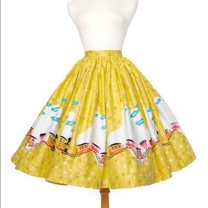 EUC PUG Mary Blair Train Skirt M